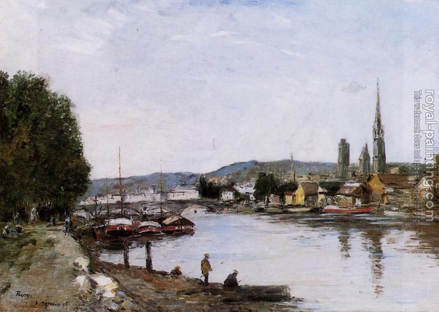 Eugene Boudin : Rouen, View from the Queen's Way